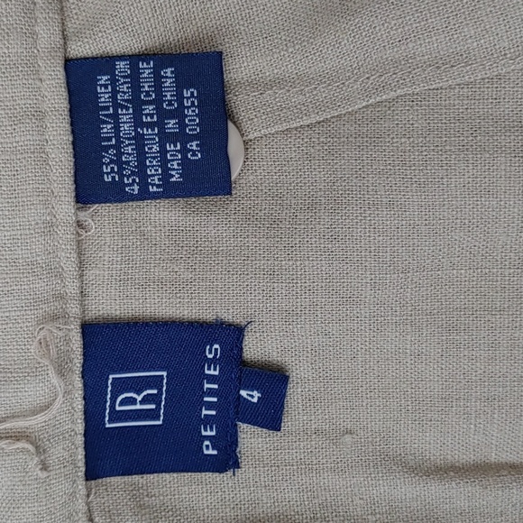 Vintage Linen Blend Embroidered Midi Maxi Skirt Size 4P - Picture 9 of 9